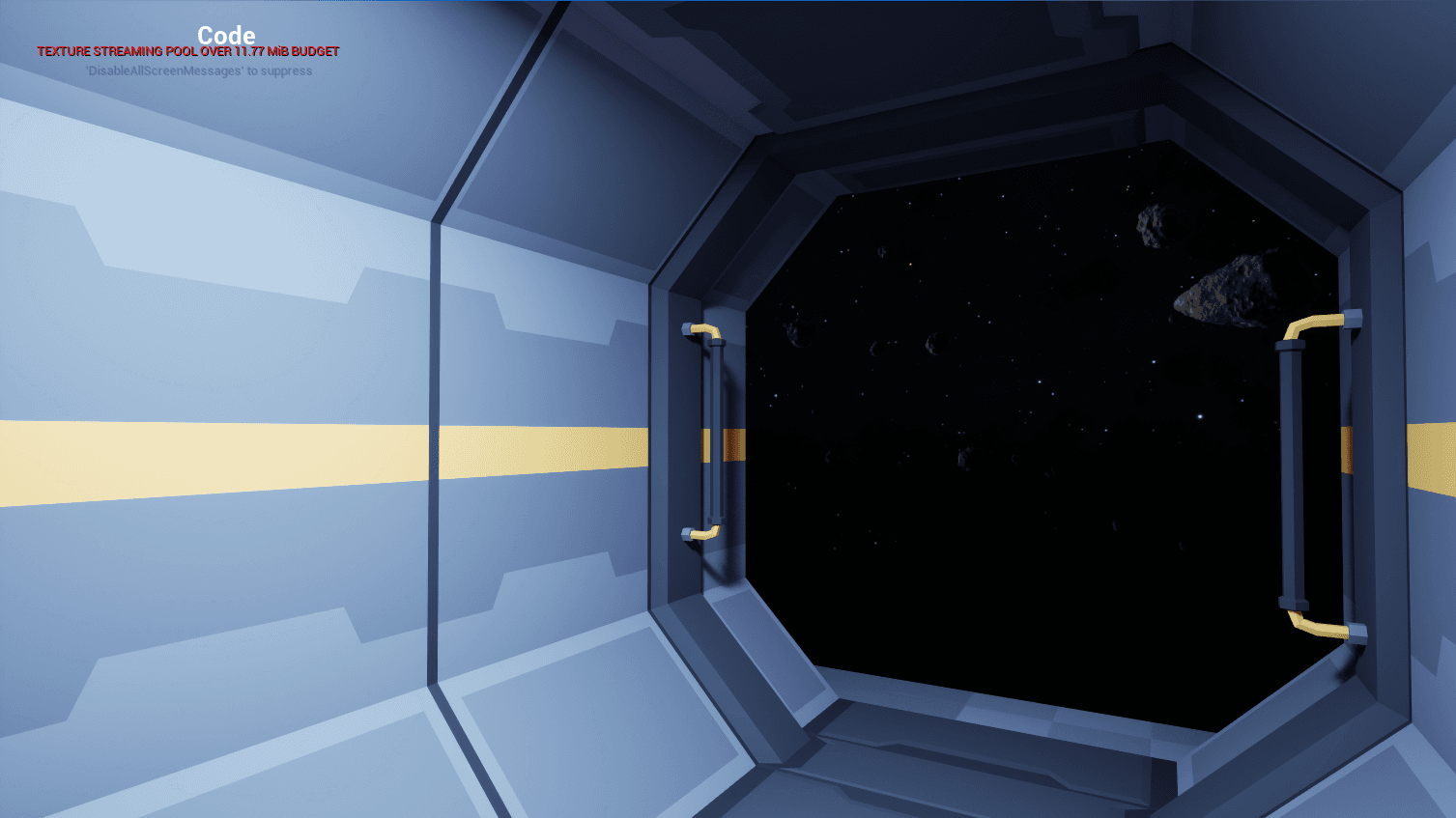 In-engine work in progress: the diner seating area under the new ceiling